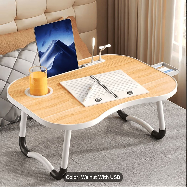 Portable Laptop Bed Table, Cup Holder, 1 case