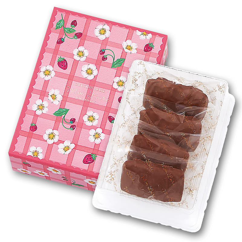 Monloire Valentine Choco Strawberry Financier 4pcs 1 each