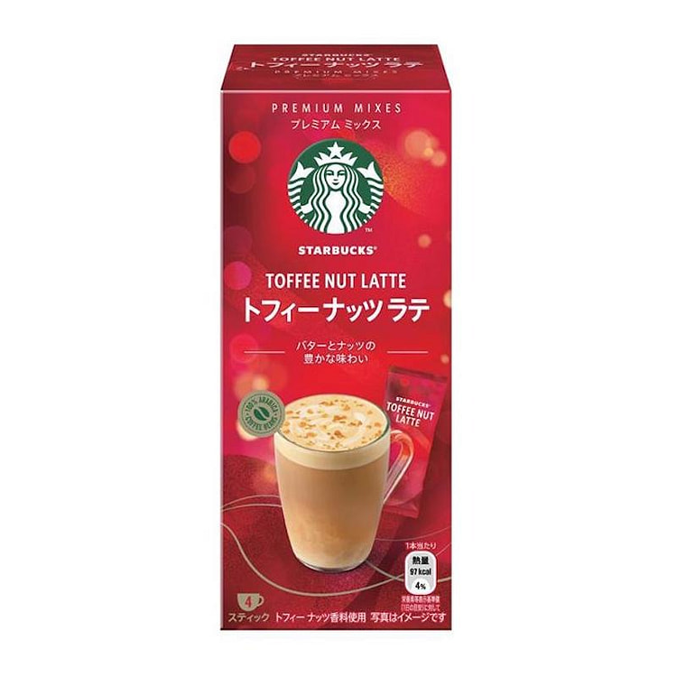 星巴克STARBUCK圣诞限定太妃榛果拿铁 4包入 1 盒
