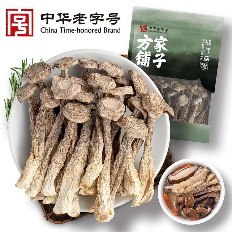 方家铺子鹿茸菇40g*1袋 菌菇煲汤食材