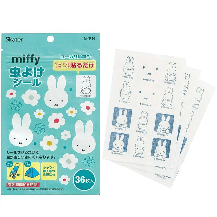 SKATER Mosquito Repellent Stickers Miffy 36pcs 1 each