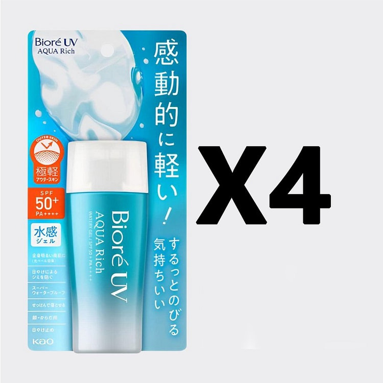 KAO Biore UV Aqua Rich Watery Gel 1 set 4pcs 280ml