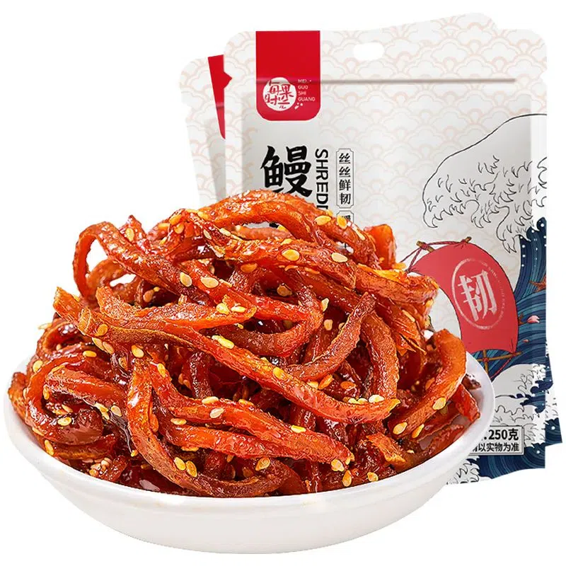 Meiguo Time Spicy Eel Strips 250g*1 Bag 250 g