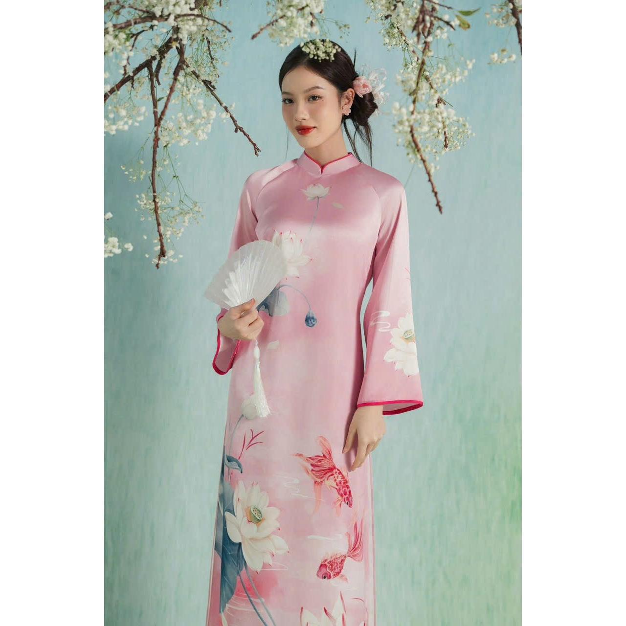 Cocolili Size L M181 Silk Ao Dai (with Pants) - Weee!