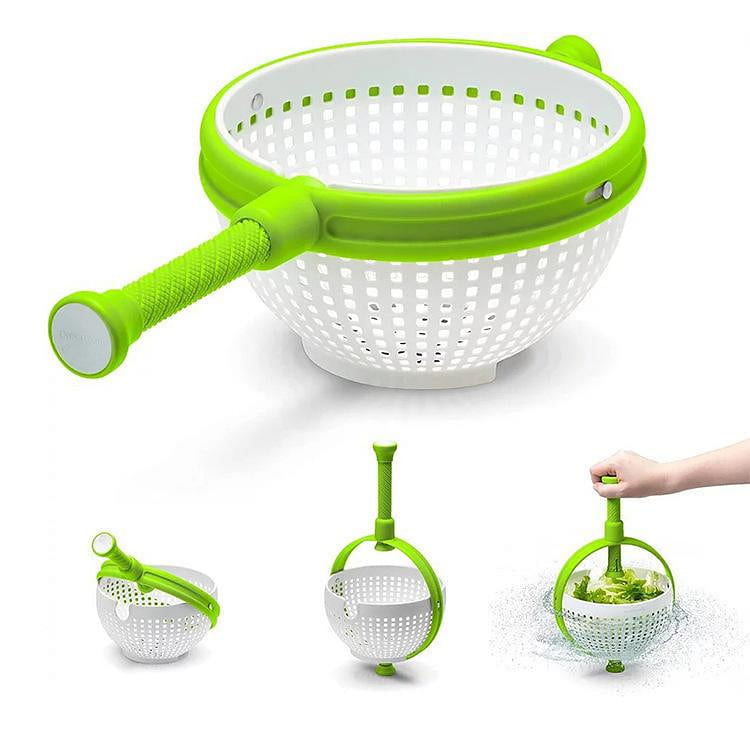 【厨房神器】厨房蔬菜旋转清洗器 洗菜篮 蔬菜水果沥水器 沙拉旋转器 1 份