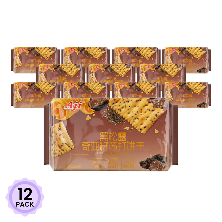 AJI 黑松露奇亚籽苏打饼干 295 克*12 包