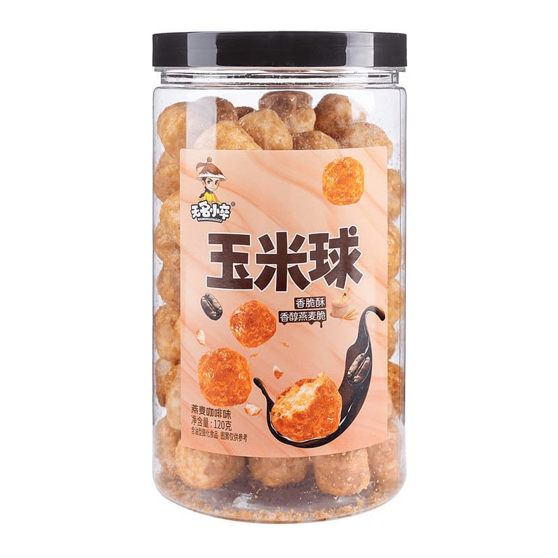 Mr. Nobody Wu Corn Puff Balls (Oat Coffee Flavor) 120 g