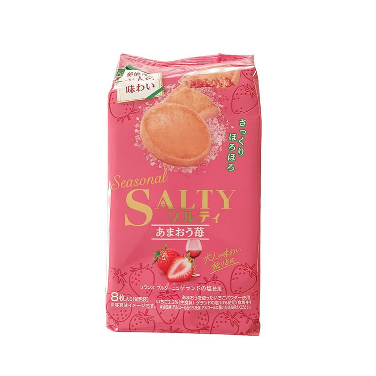 Tohato 盐味甘王草莓饼干 8枚 1 份