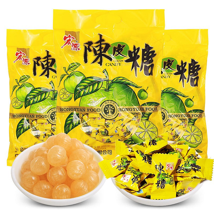 宏源 陈皮糖 水果硬糖1袋 500 克