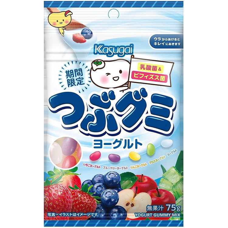Kasugai Gummies 5 Yogurt Flavors 75g 1 each