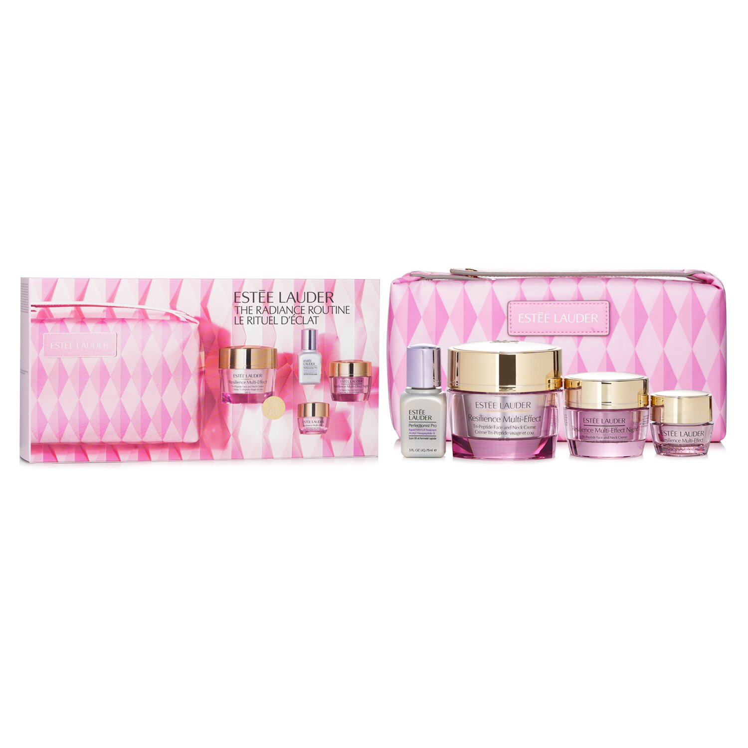 Estee Lauder Resilience Multi Effect Set: 4pcs+1bag - Weee!