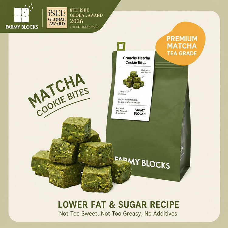 Crispy Matcha Pistachio Butter Cookies Snacks 140 g