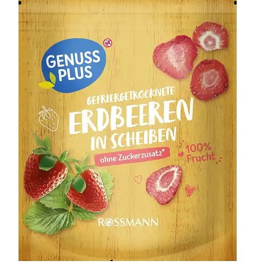 Genuss Plus 草莓，冻干脆皮。