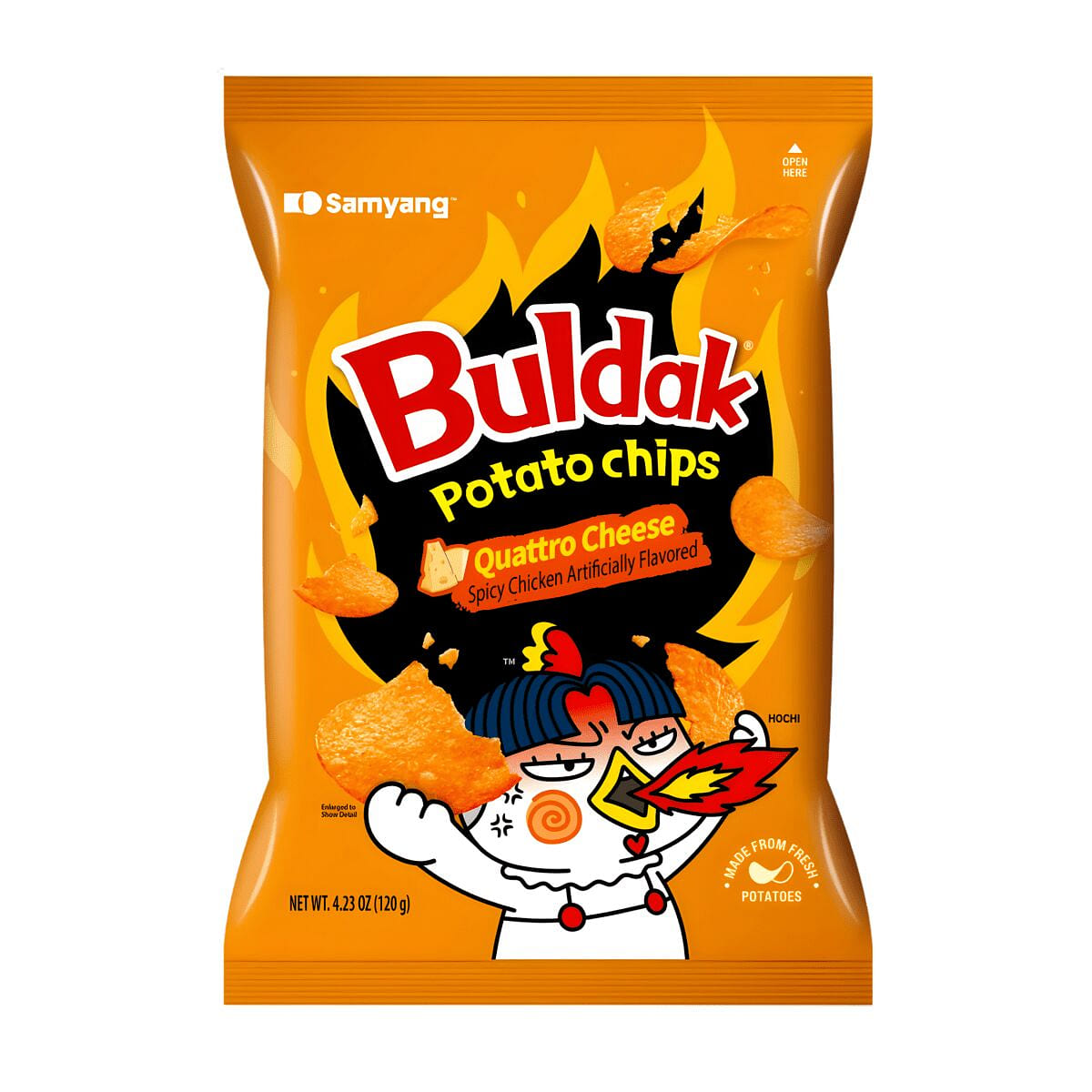 [SAMYANG]Buldak Potato Chips Quattro Cheese-4.23oz 1 each