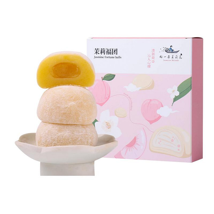 好一朵茉莉花 清新茉莉白桃麻薯160g*1盒
