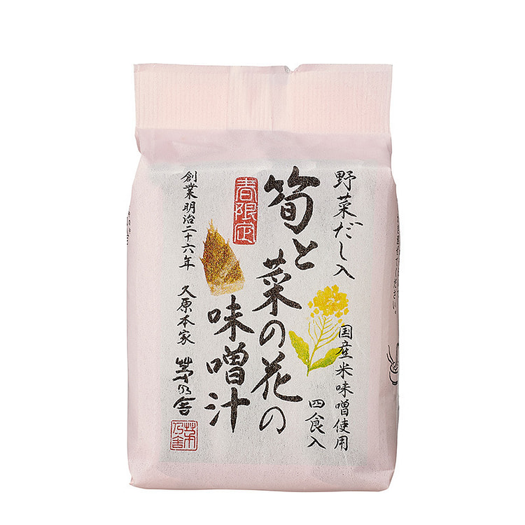 茅乃舎 竹笋与油菜花味噌汤 季节限定（4袋入） 4 份