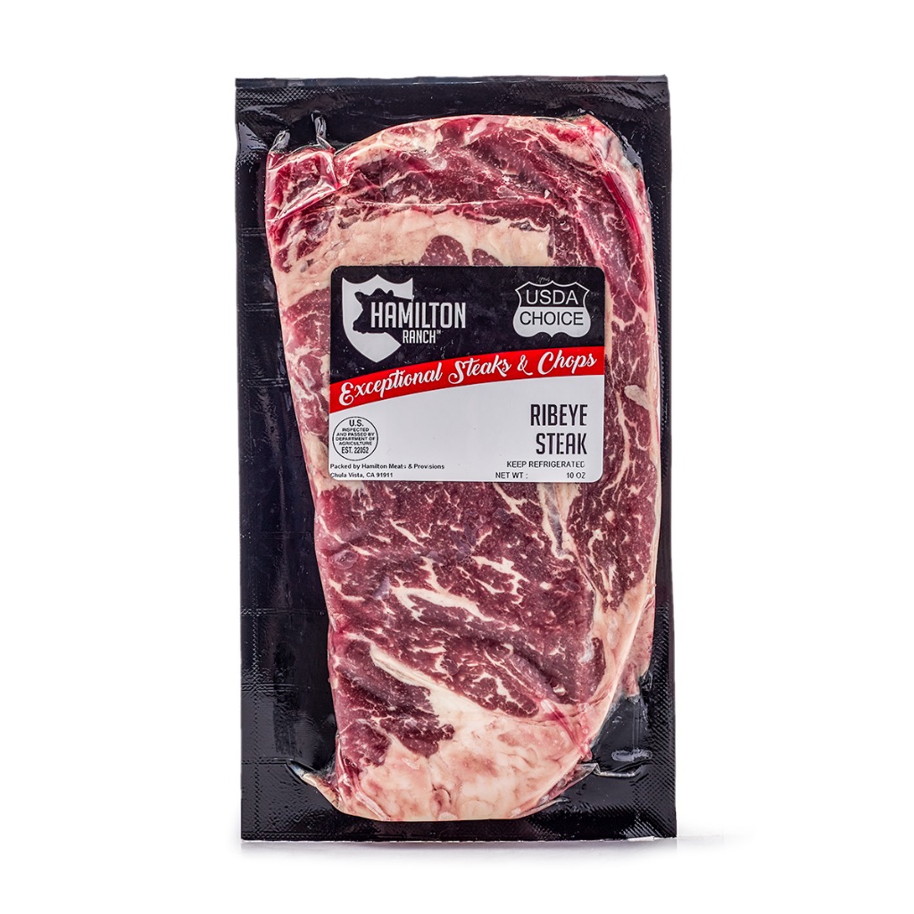 Hamilton USDA Choice Beef Ribeye Steak, Frozen Weee!