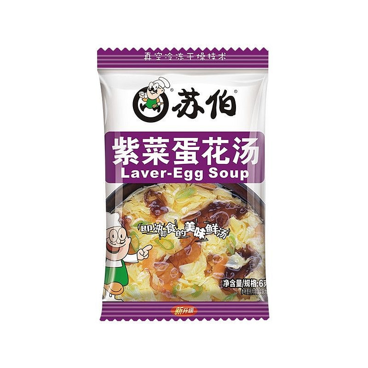苏伯 速食蛋花汤冲泡即食 紫菜蛋花汤6g 1 包