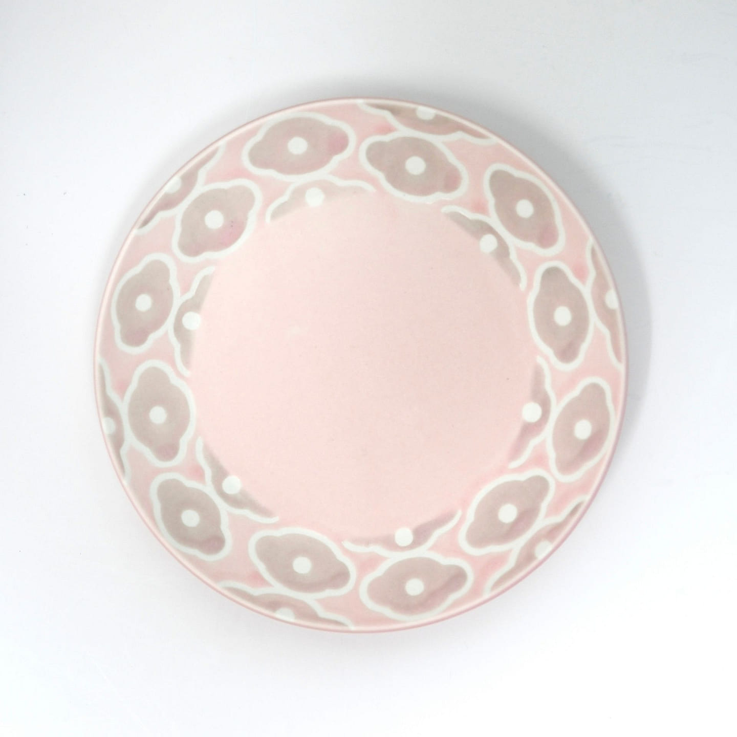Tobe ware Pink/Yellow Series – Pink 17cm Plate 1 count