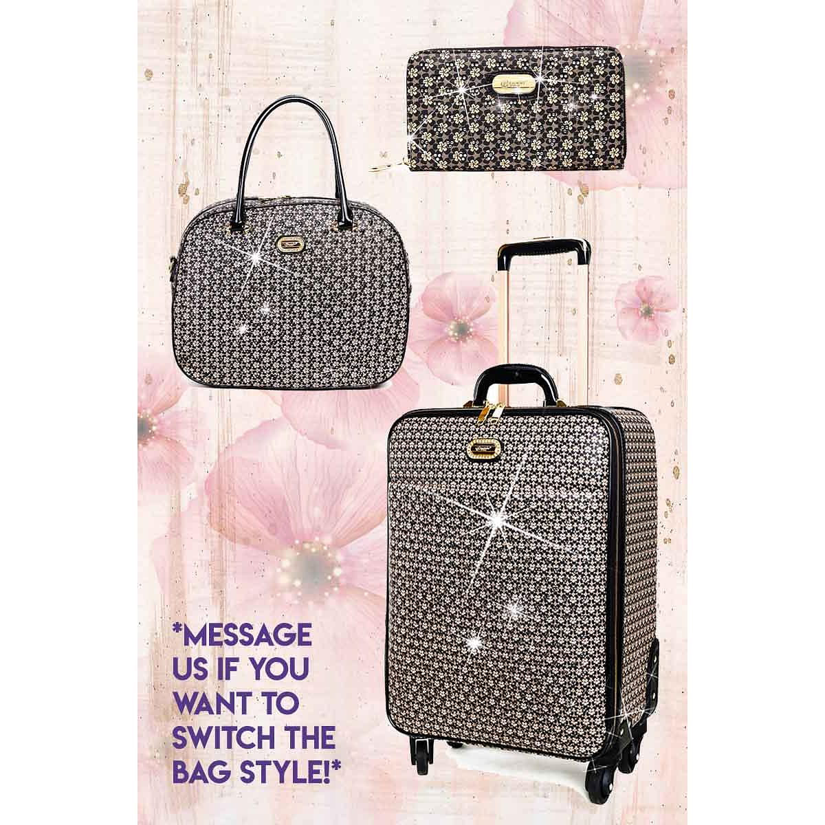 Galaxy Stars 3PC Set | Luggage with Spinner Wheels [RLL/RLO-3pcs/Set-BK] 1 each