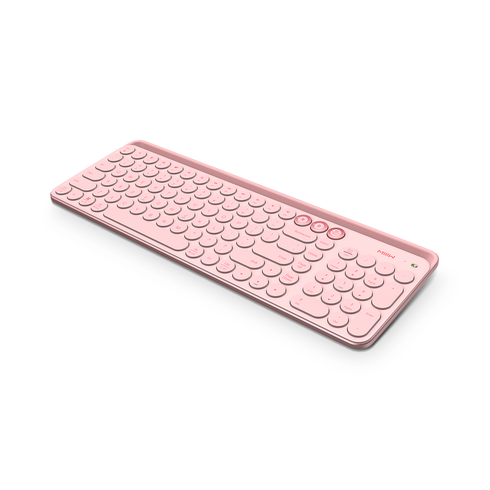 MIIIW K02 Wireless Bluetooth Keyboard, get free Gaming Mouse - Sakura Pink 1140 g