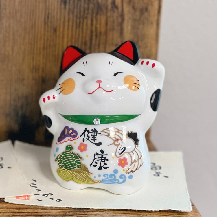 日本手作招财猫M号（礼盒装）- 健康