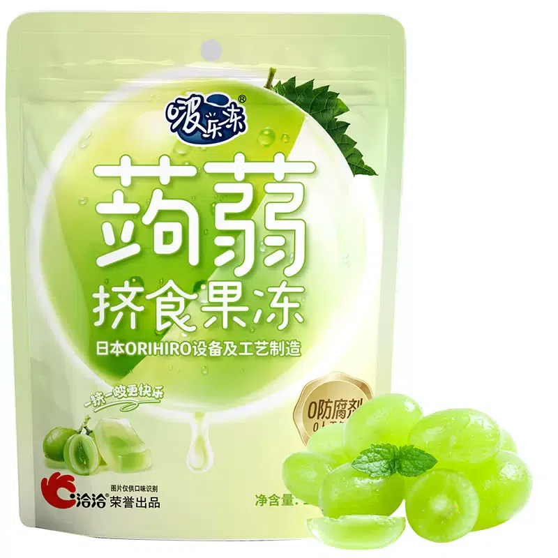 Qiaqia Bole Jelly Green Flavor 120g*1 bag Children squeeze konjac jelly 120 g