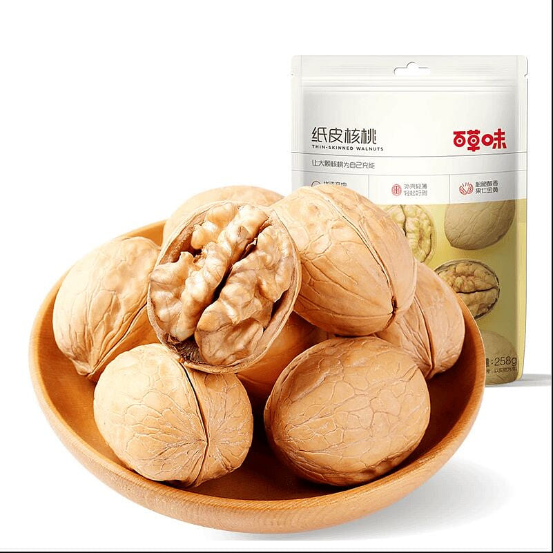 百草味纸皮核桃薄皮大核桃坚果128克*1袋 128 克