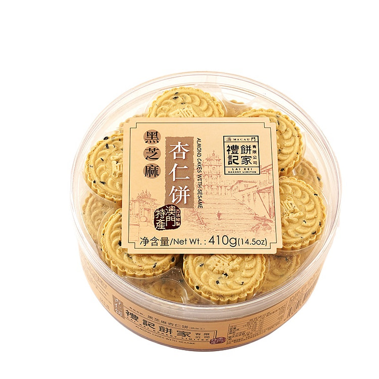 礼记饼家 杏仁饼特产零食小吃黑芝麻410g