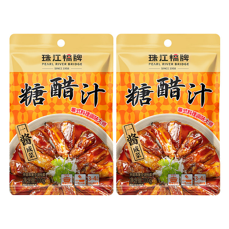 珠江桥牌糖醋汁100g *2袋 200 克