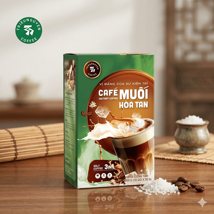 Trieu Nguyen Instant Salt Coffee 200g (10 sticks) 1 box