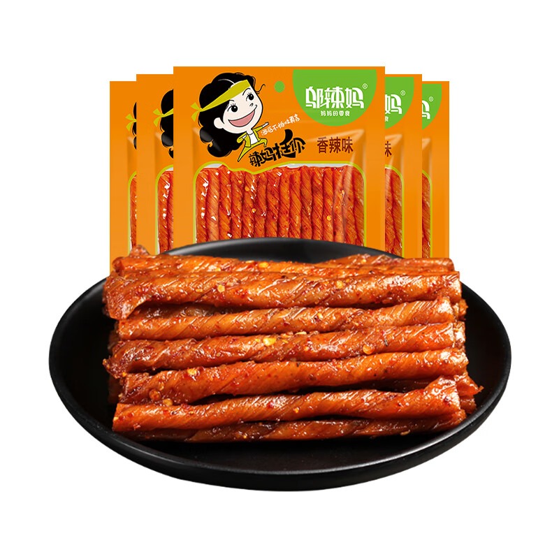 邬辣妈经典麻辣豆卷酒鬼豆筋辣条豆干素食零食350 克- Weee!