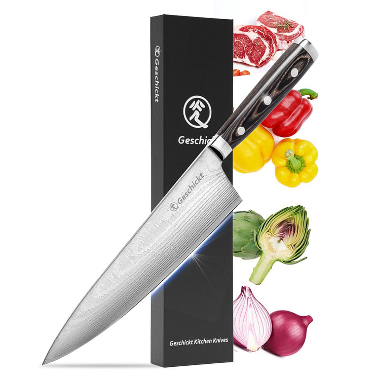 切菜刀 8英寸轻薄厨刀 精密高碳不锈钢厨师刀 包邮