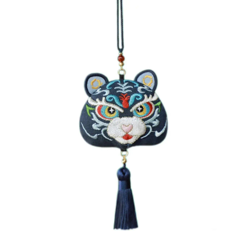 Zodiac Three-Dimensional  Green Dragon Peace Perfume Bag Gift Box-Tiger