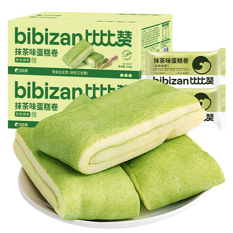 抹茶毛巾卷蛋糕面包300g*1