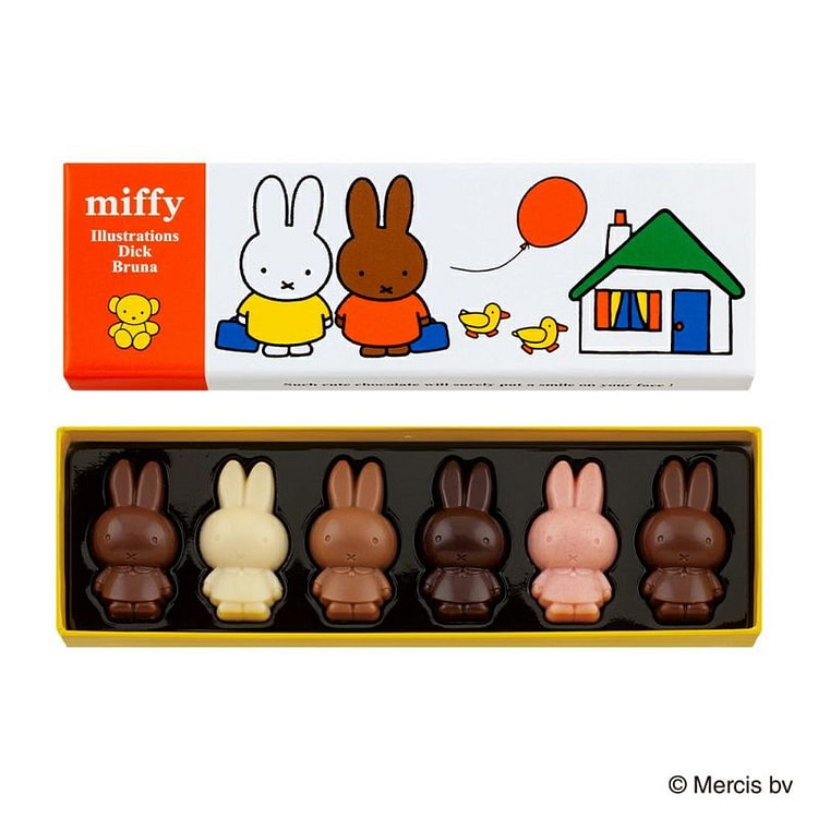 日本Miffy米菲情人节限定巧克力礼盒 长盒 6枚