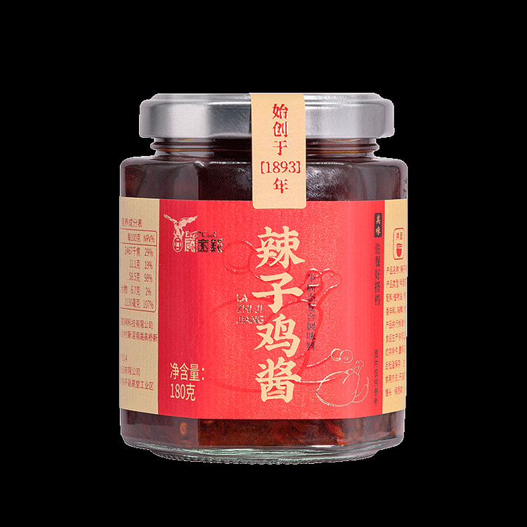 鹰金钱辣子鸡辣椒酱美味下饭菜180g*1罐