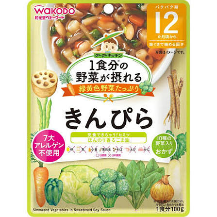 和光堂 宝宝辅食 日式金平炒杂蔬 100g 1 份