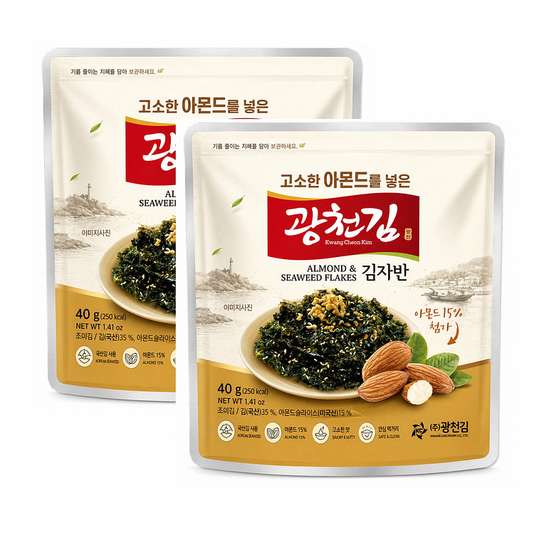 Kimnori Premium Almond Seaweed Flakes (Kimjaban) 9.99 pack*2 pack