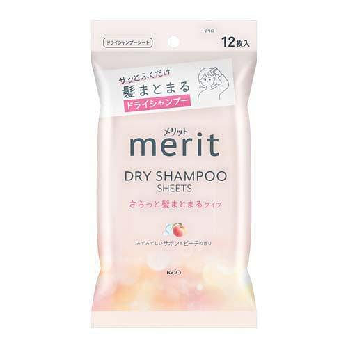 Kao Merit Hair Cleansing Wipes Peach Scent 12pcs 1 each