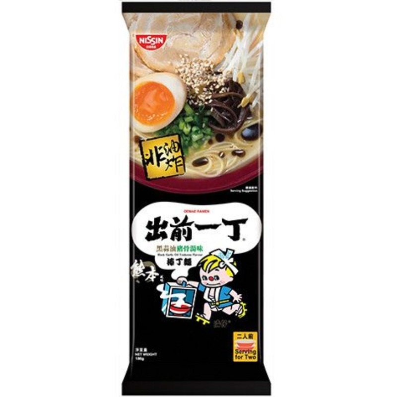 出前一丁 棒丁面 黑蒜油豬骨湯味 186 克