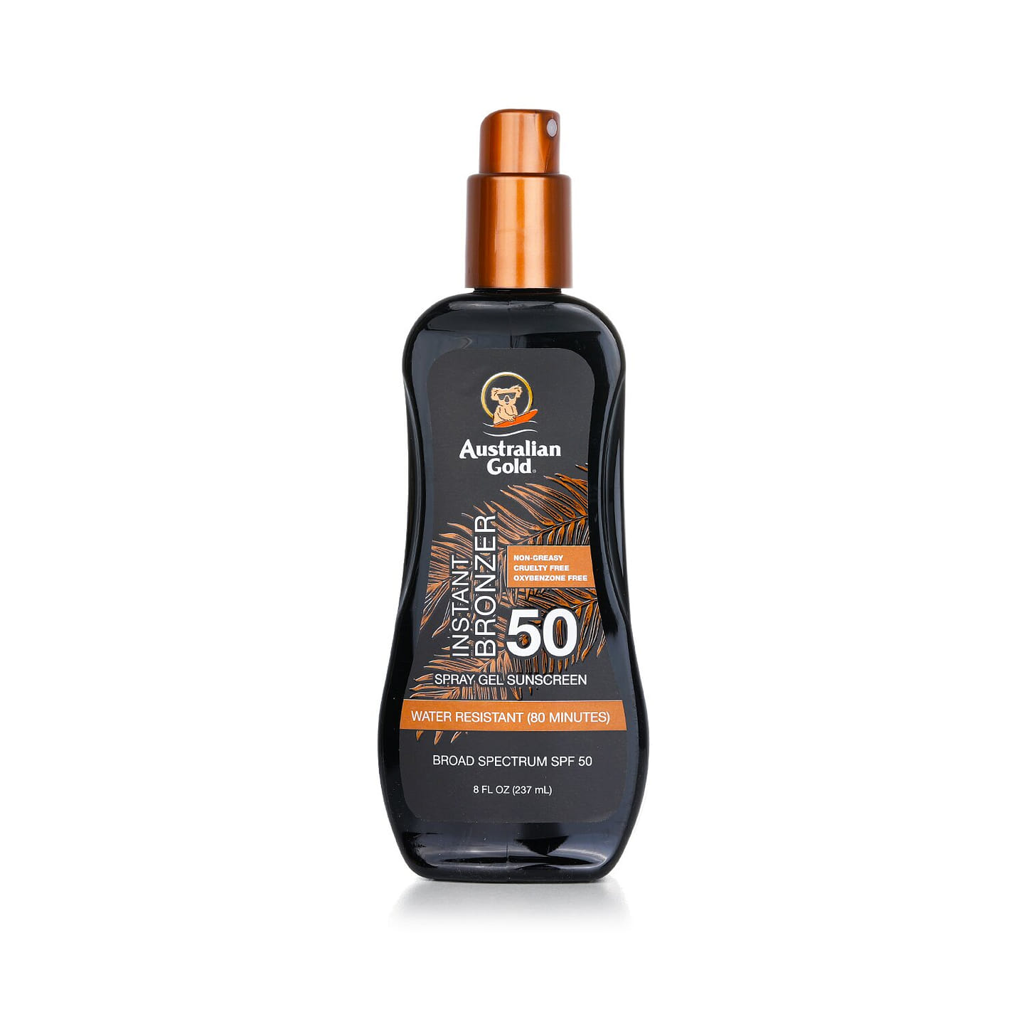 Australian Gold Spray Gel Sunscreen SPF 50 with Instant Bronzer 237ml/8oz 237 ml