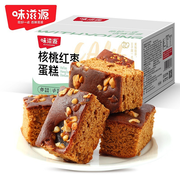 核桃红枣蛋糕红糖发糕面包糕点 400g/箱，1箱装