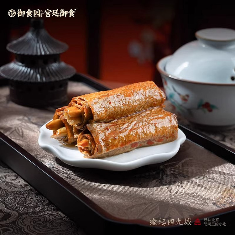 老北京御食园笋丝豆干即食手撕笋尖素肉300g香辣味