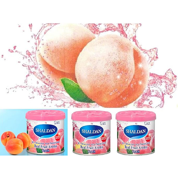 [Shaldan] Air Freshener Real Fruit Peach - 3cans x 80 g