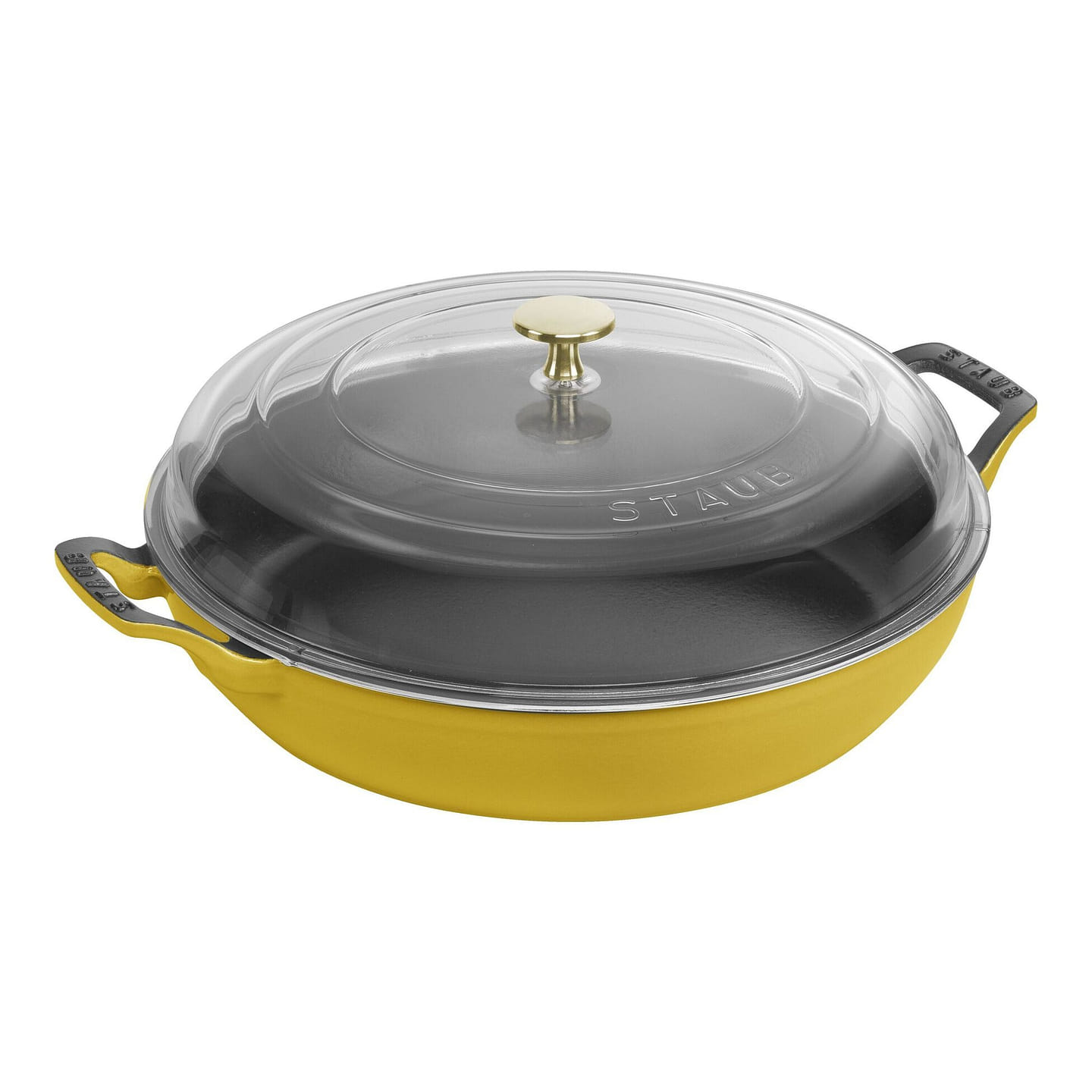 STAUB Cast Iron Braiser Glass Lid 3.5-qt / Citron 1 each
