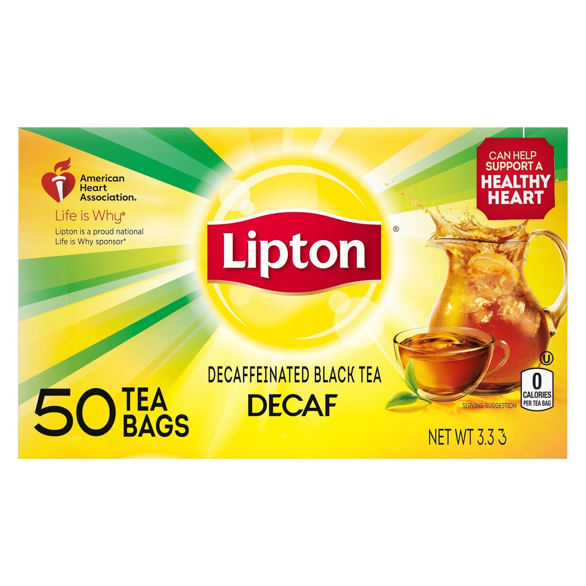 Lipton Decaf Black Tea Bags, Caffeine Free Tea 1 개