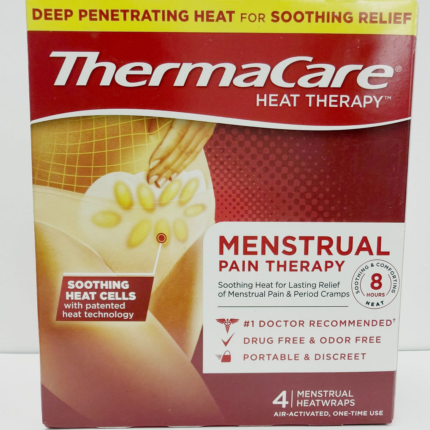 ThermaCare Menstrual Heat Therapy Wrap 4ct 1 box