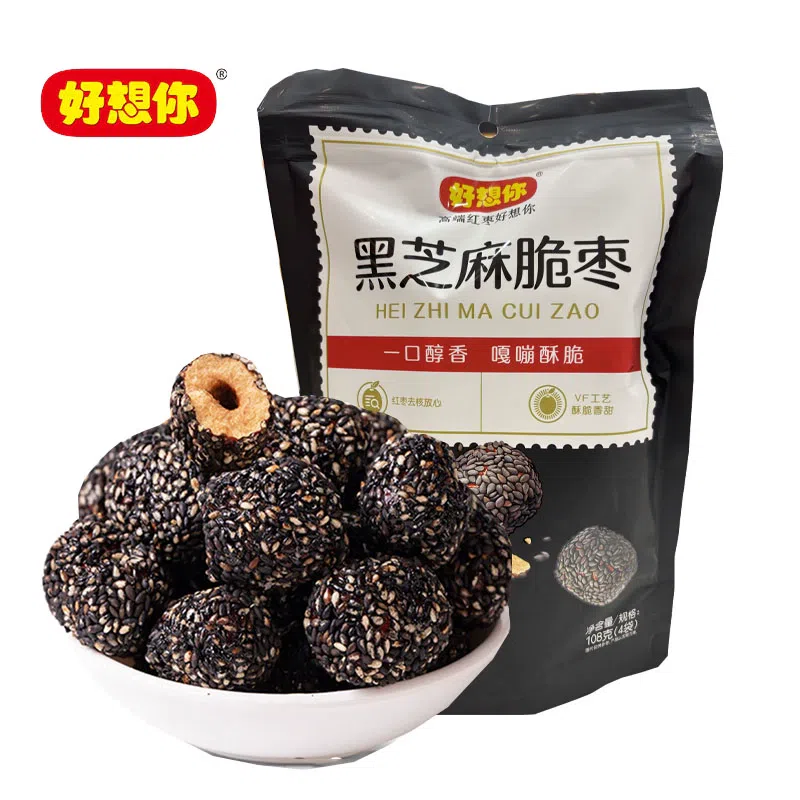 Black sesame crispy dates 108g*1bag 108 g