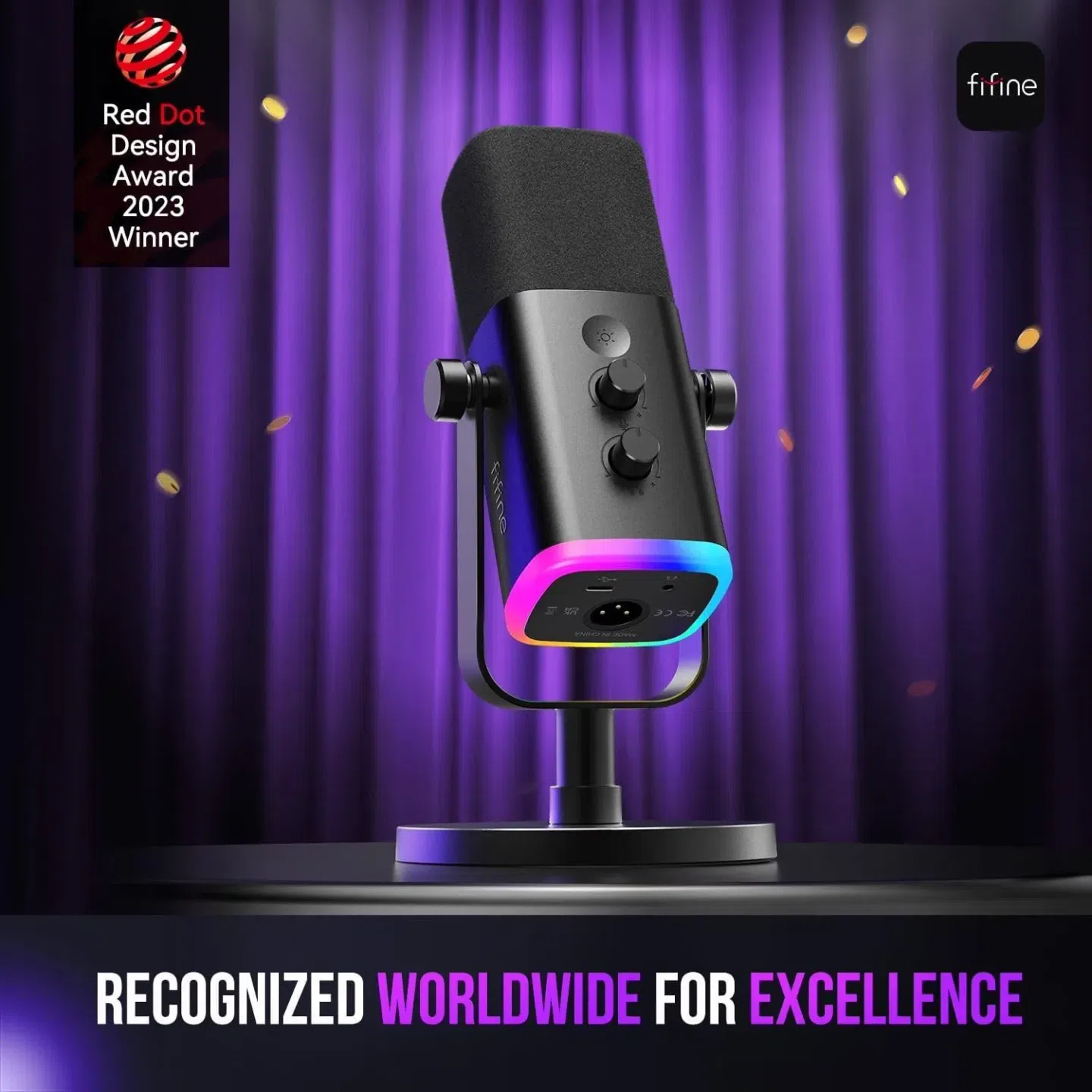 USB/XLR Dynamic Microphone for Podcast Recording, 1 box